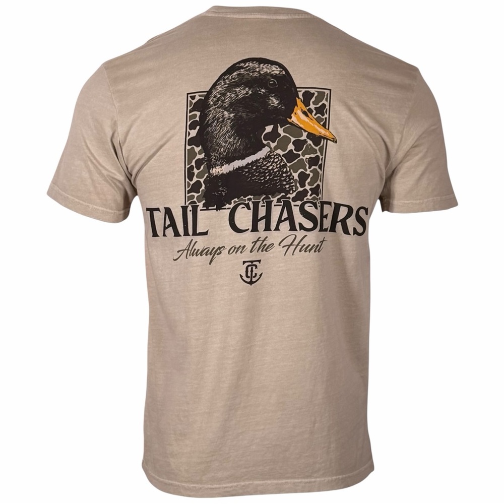 Tail Chasers Men’s T-shirt Duck Hunt Tan Graphic T-Shirt